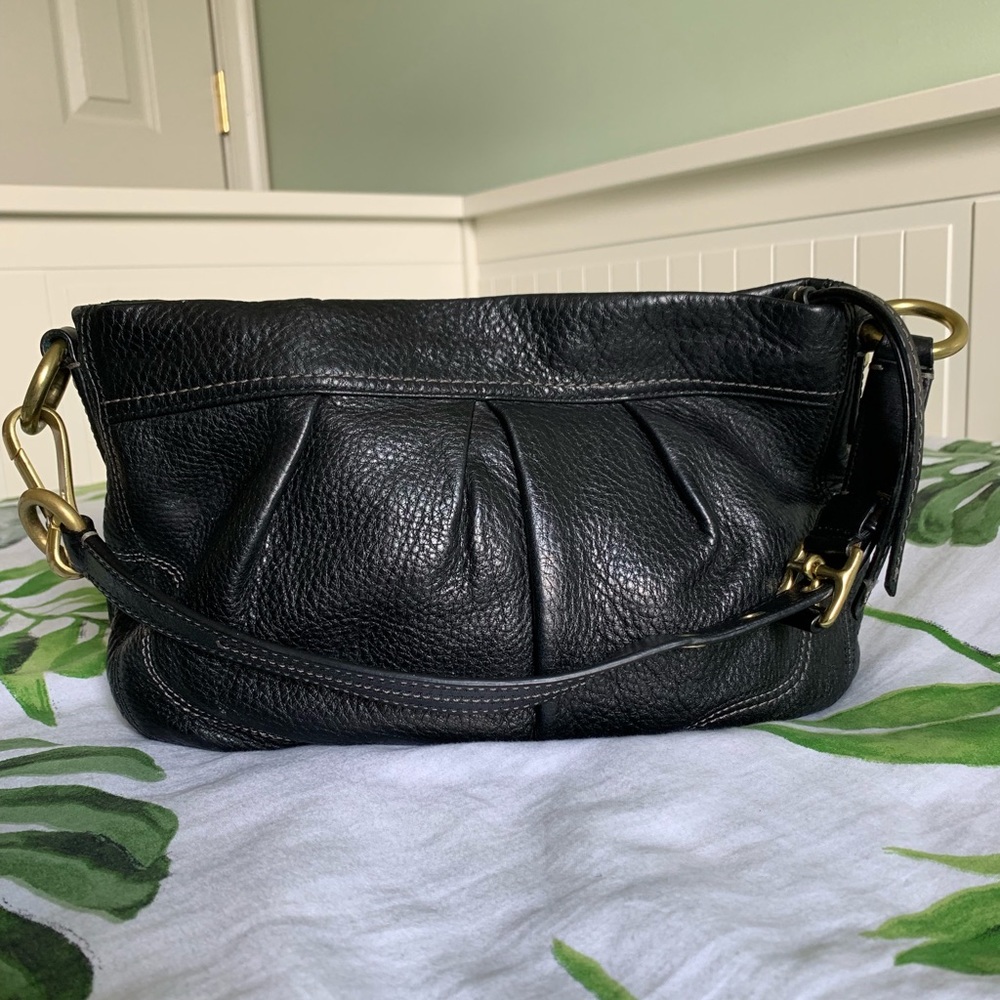 Small cute black coach handbag
